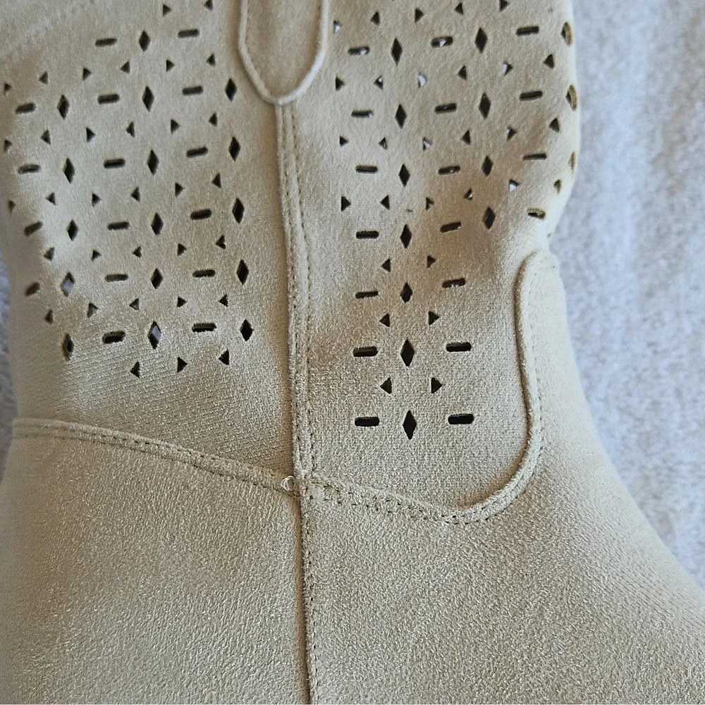 J.Adams Shoes Saloon White Denim Chelsea Bootie Pointed Toe‎ Women 7